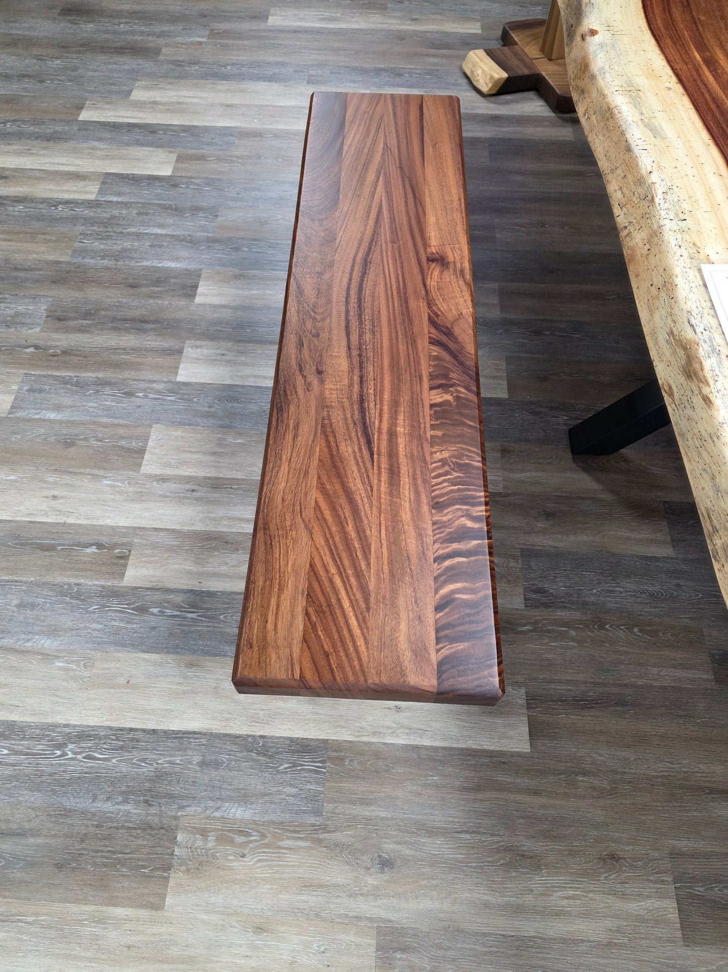 Pre Finished Bench <br> Monkey Pod <br> 58'' X 15'' X 4'' <br> PF00045