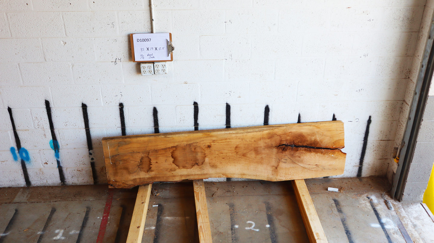 10/4 Red Oak <br> 81" x 19" x 2.5" <br> D10097