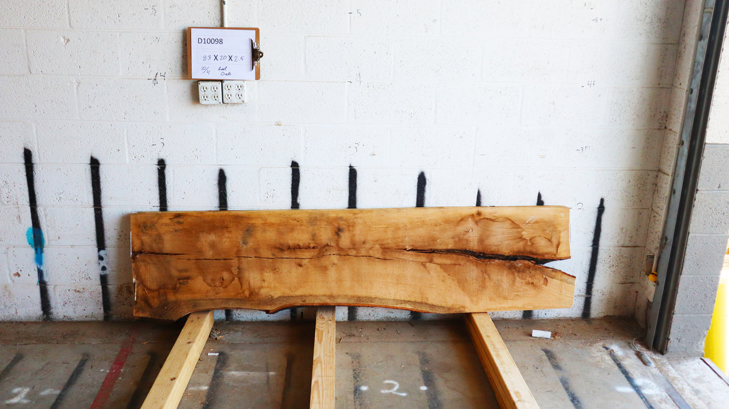 10/4 Red Oak <br> 83"x 20"x 2.5" <br> D10098