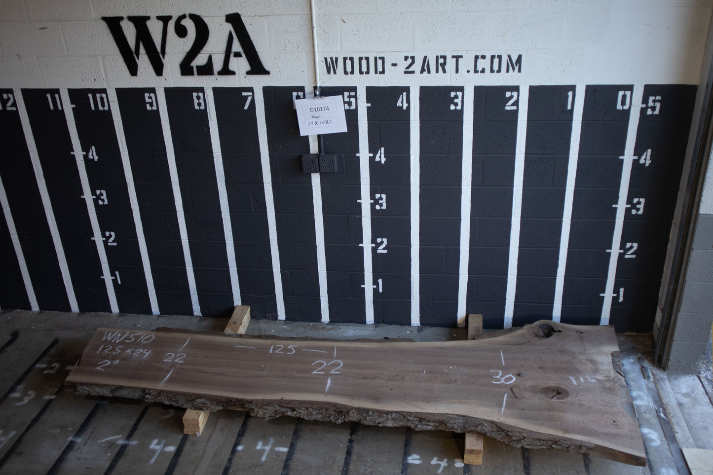 8/4 Walnut <br> 125" x 24" x 2" <br> D10174