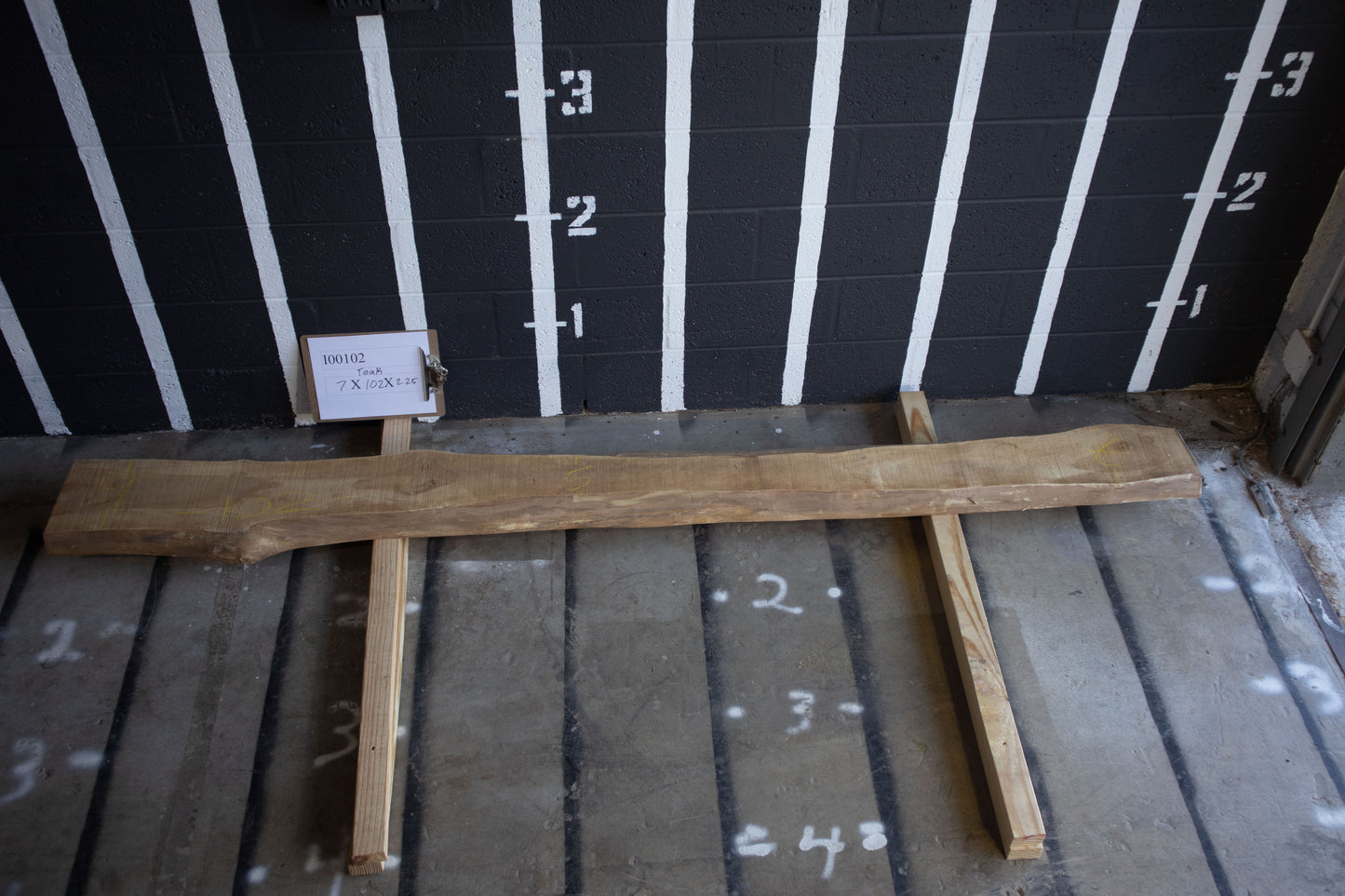 8/4 Teak <br> 102" x 7" x 2.25" <br> I00102