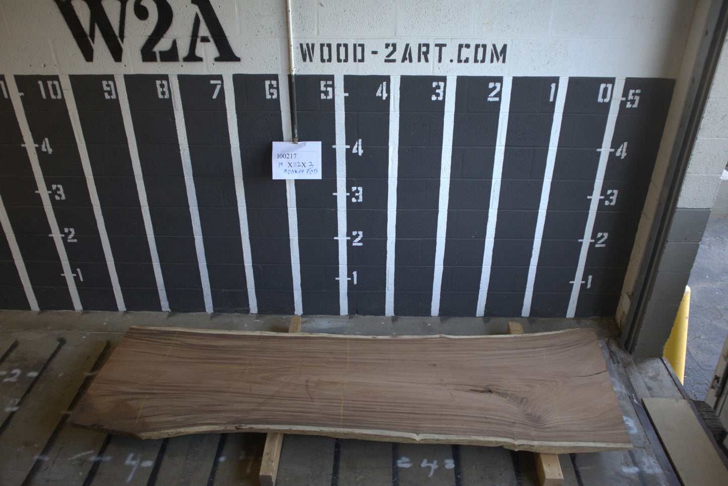 12/4 Monkey Pod <br> 112" x 34" x 3" <br> I00217