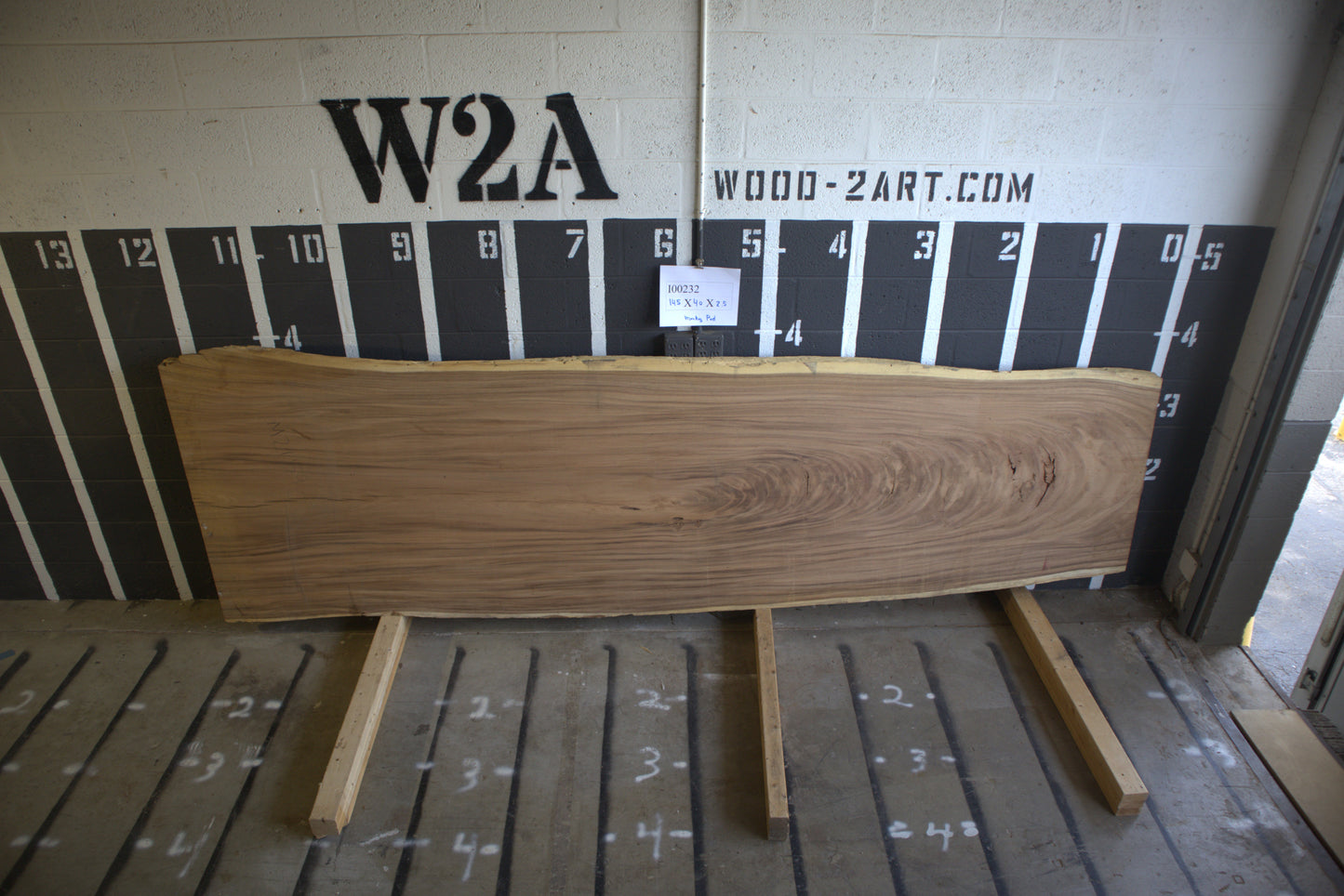 10/4 Monkey Pod <br> 145" x 40" x 2.5" <br> I00232