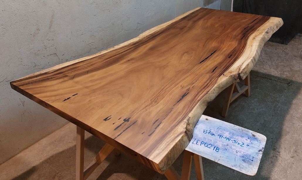 Table <br> Monkey Pod <br> 87'' X 44'' X 2'' <br> LEP218