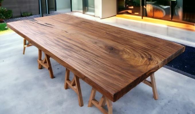 Table <br> Monkey Pod <br> 103'' X 47'' X 2.75'' <br> LEP258