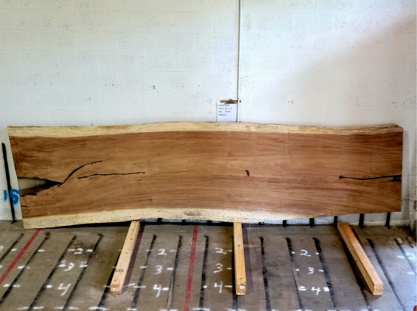 8/4 Parota <br> 170" x 45" x 2" <br> K25833GNC