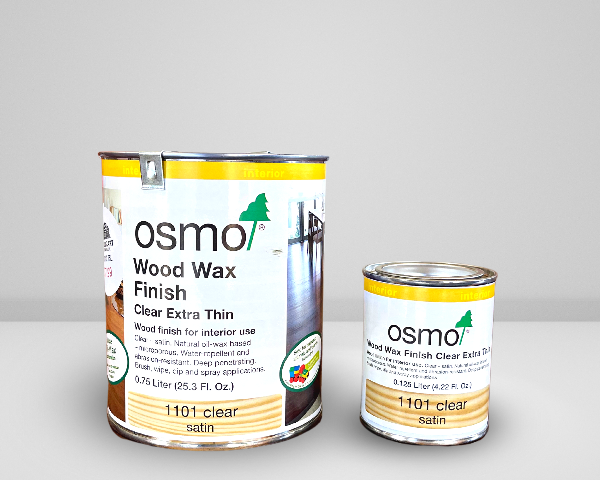 Osmo Wood Wax Finish Clear Extra Thin 0.75 Liter / 1101 Clear Satin