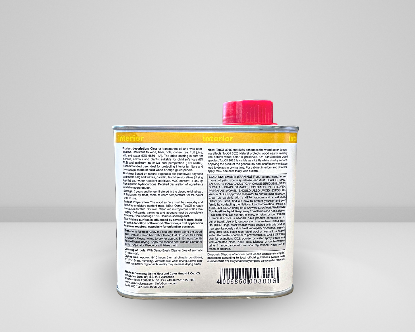 OSMO 3056 <br> TopOil <br> High Solid <br> Clear Matte
