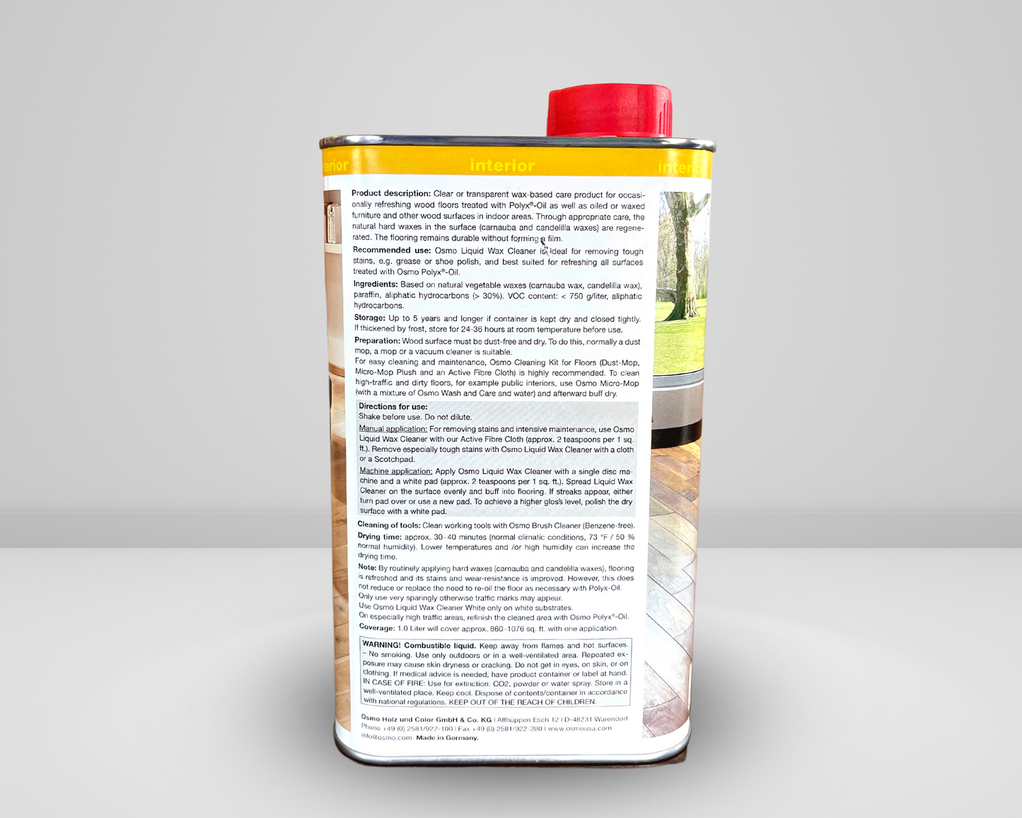 OSMO 3029 <br> Liquid Wax Cleaner Clear <br> Clear