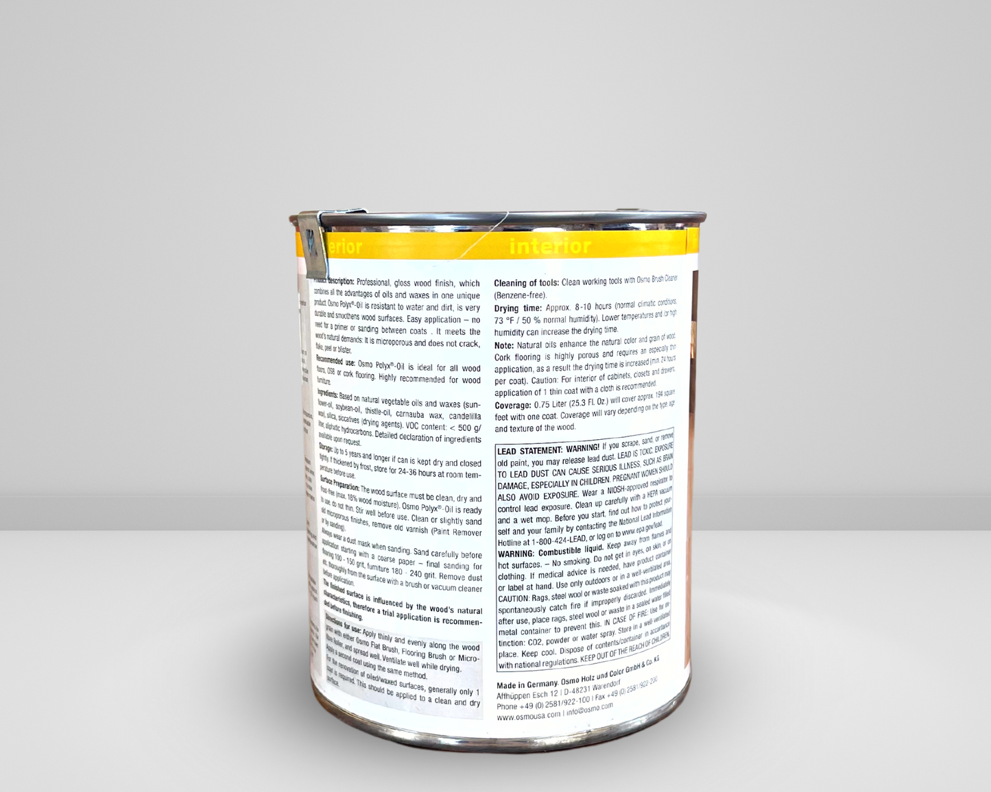 OSMO 3011 <br> Polyx-Oil <br> High Solid <br> Original Clear Gloss