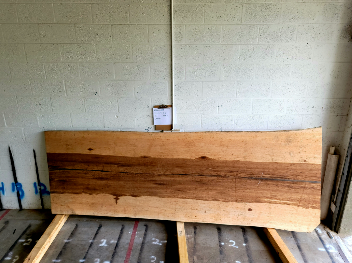 8/4 Cativo <br> 131" x 47" x 2" <br> K20031CAT
