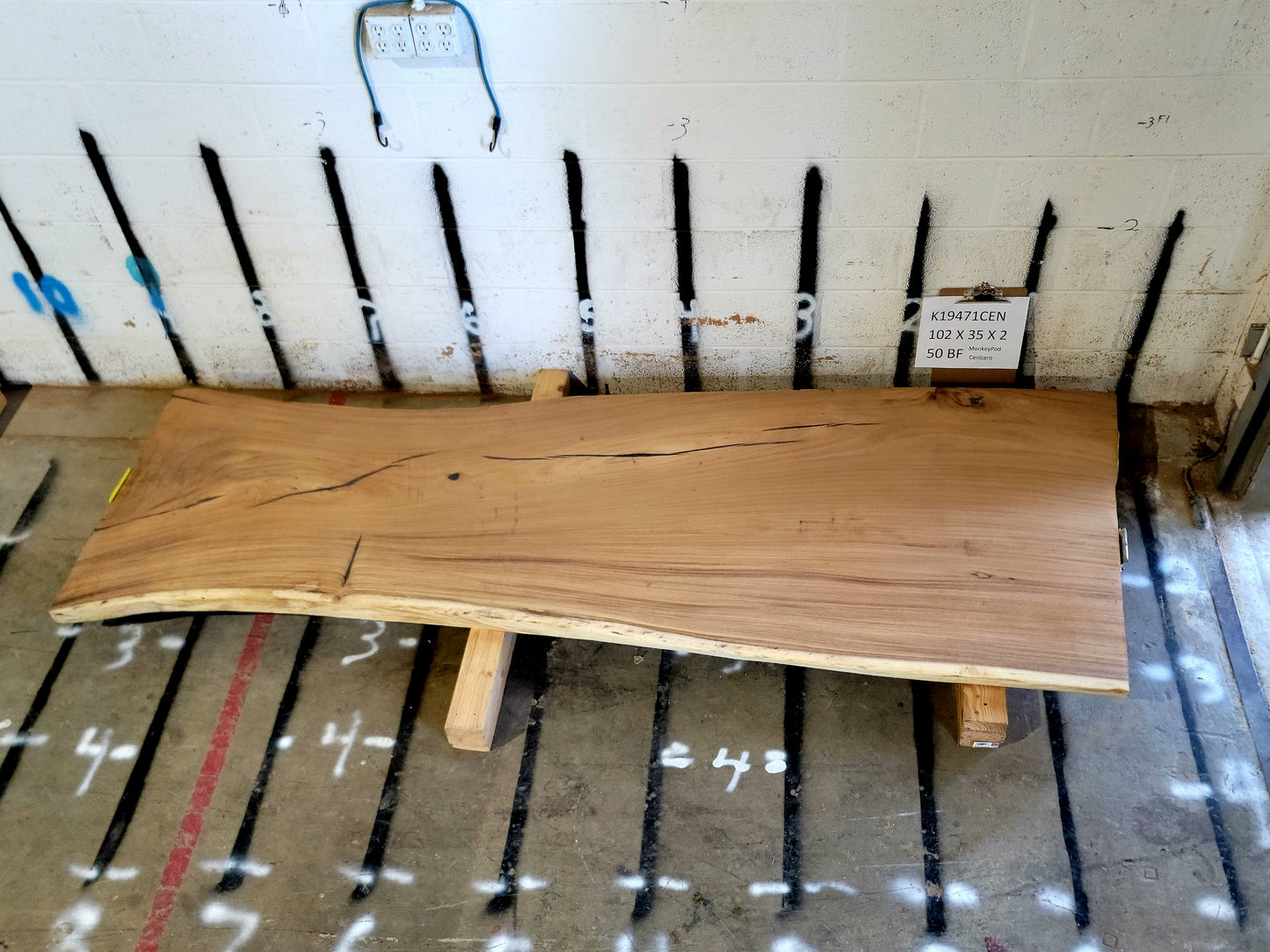 8/4 Monkey Pod <br> 102" x 35" x 2" <br> K19471CEN