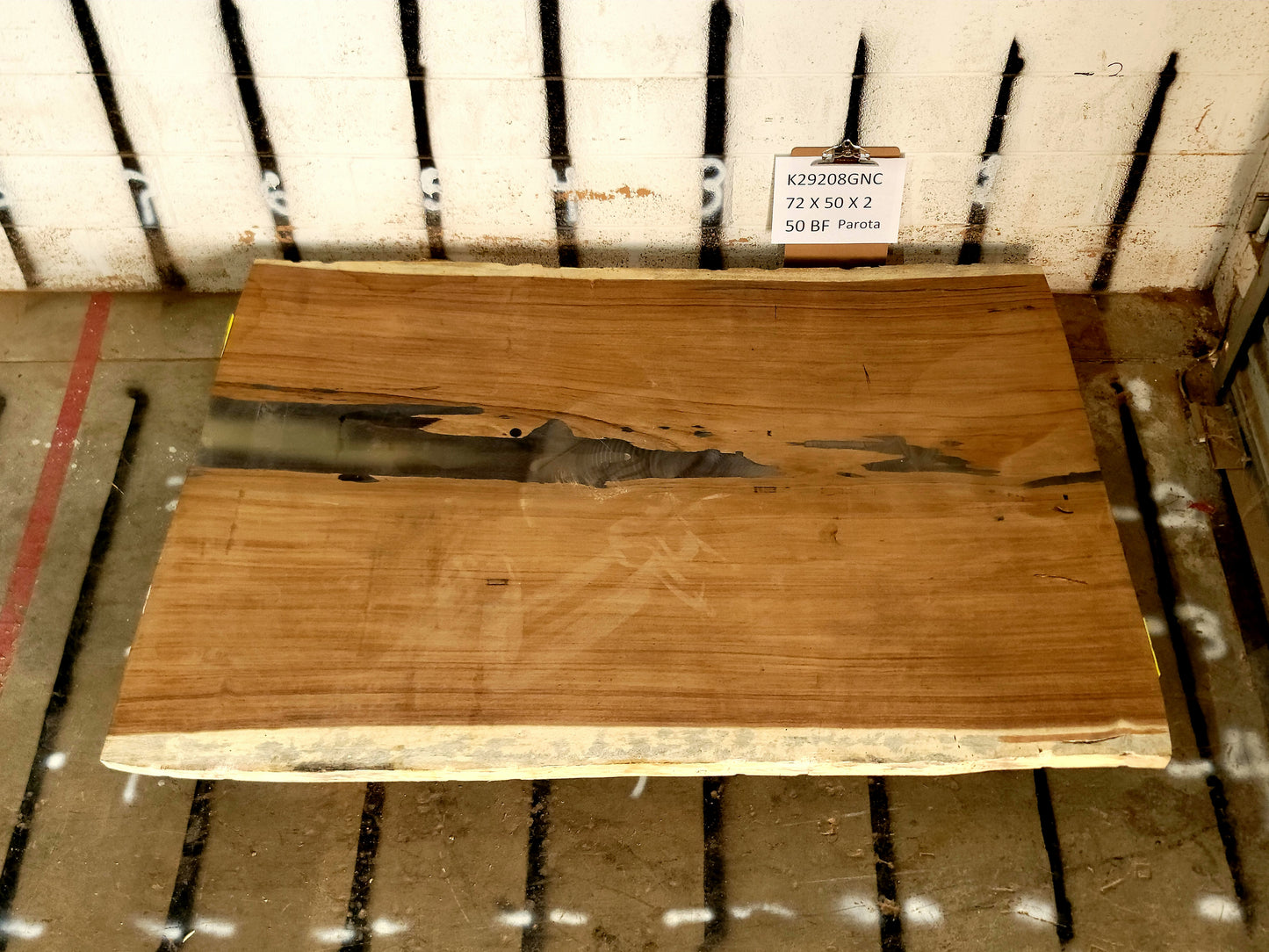 8/4 Parota <br> 72" x 50" x 2" <br> K29208GNC