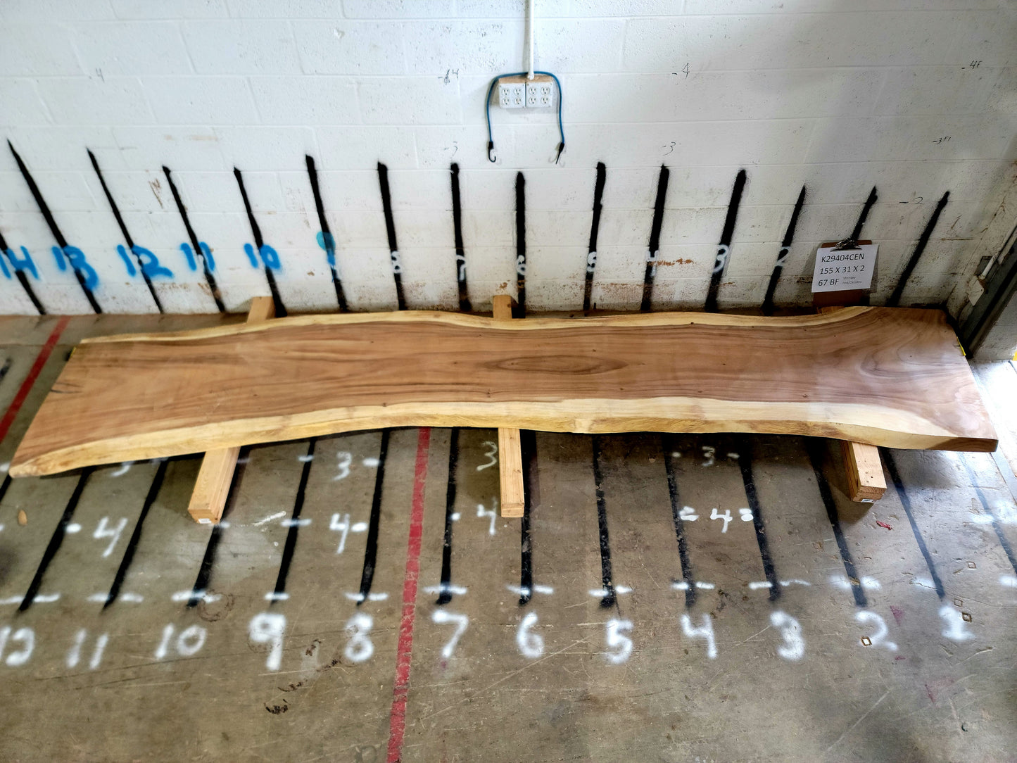 8/4 Monkey Pod <br> 155" x 31" x 2" <br> K29404CEN
