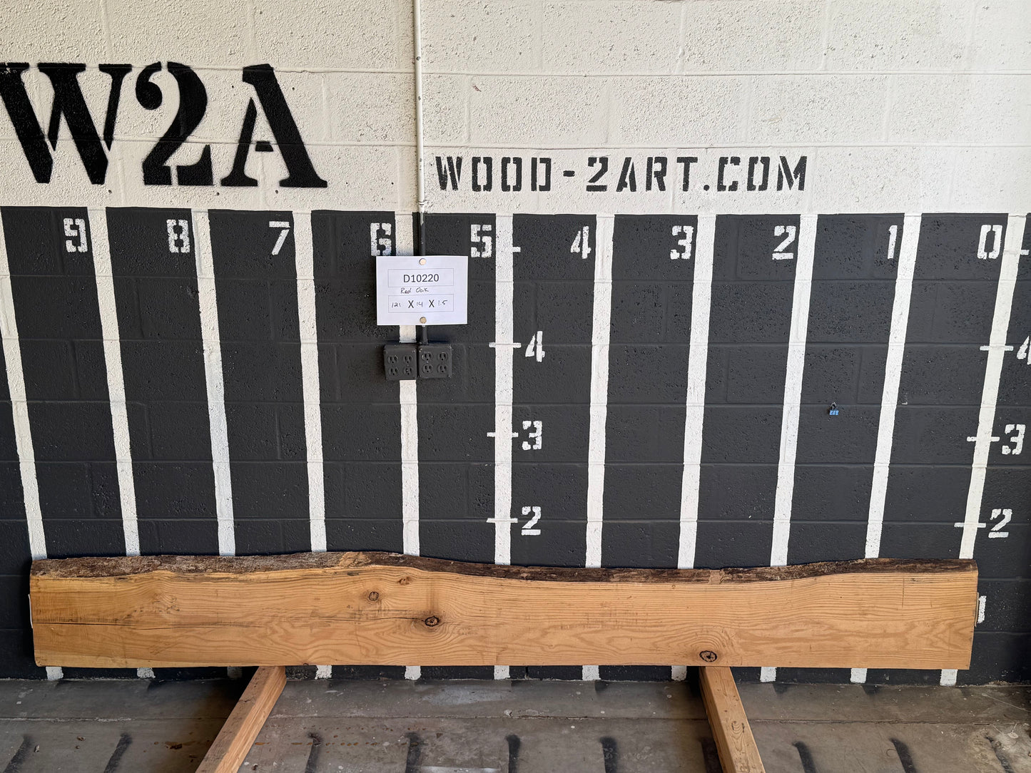8/4 Red Oak <br> 121" x 14" x 1.5" <br> D10220