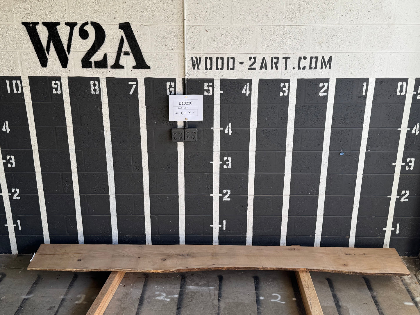 8/4 Red Oak <br> 121" x 14" x 1.5" <br> D10220