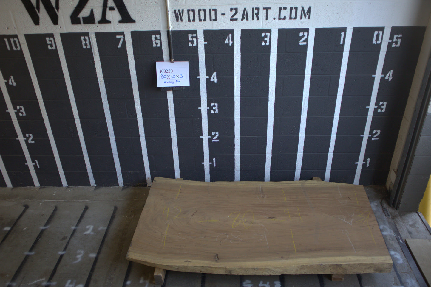 12/4 Monkey Pod <br> 80" x 40" x 3" <br> I00220